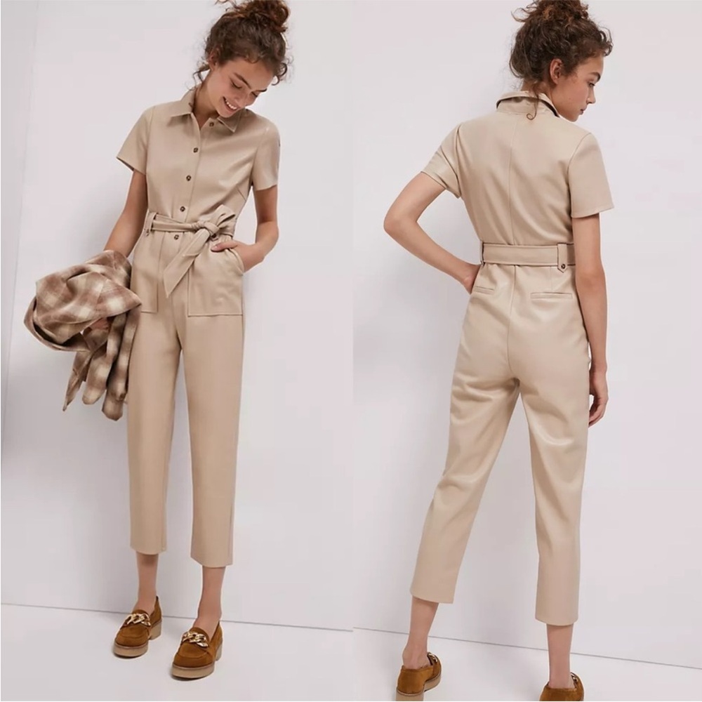 Avec Les Filles Beige Jumpsuit